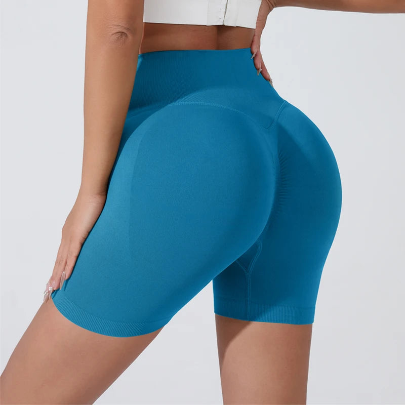 Women's High-Waist Breathable Yoga Shorts for Summer Running Short Tights Leggings Cycling Workout Gym Shorts Sports Shorts