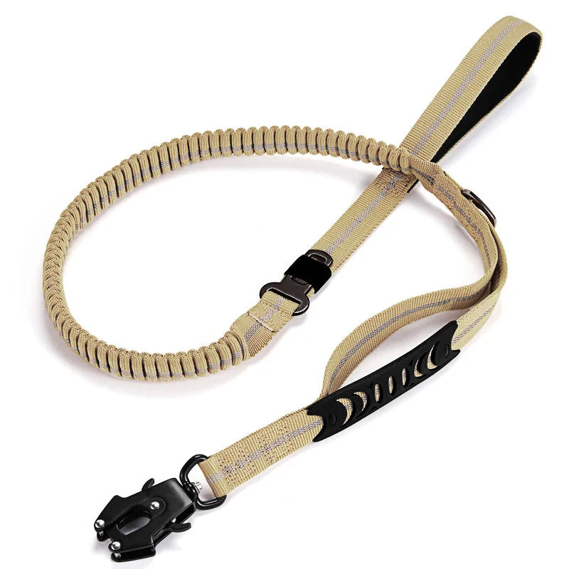 Reflective Explosion-proof Dog Leash No Pull Dog Leash Reflective Shock Absorbing Pet Leashes with Car Seatbelt for Large Dogs