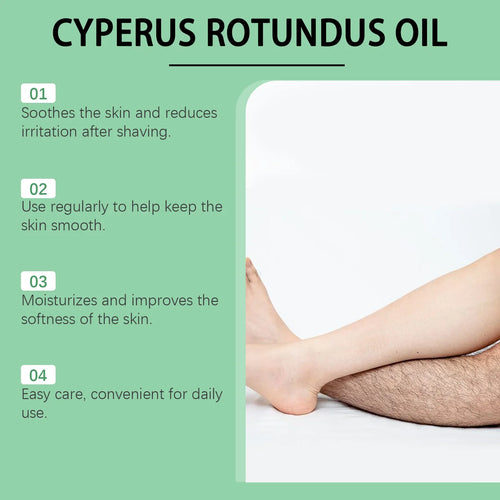 60ml Cyperus Rotundus Oil Gentle Hair Removal Care Oil Reducing Body Hair Growth Moisturizing Nourishing Natural Cypress Oil