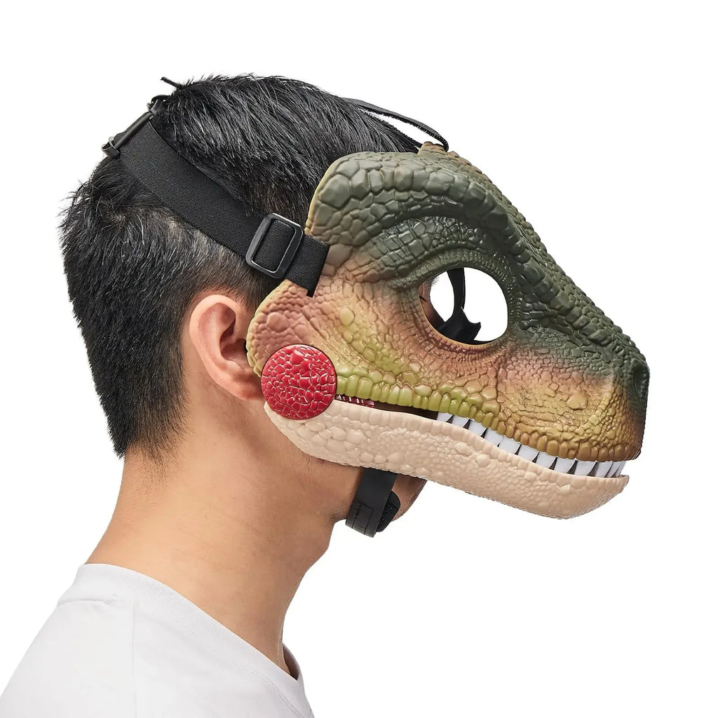 Halloween 2025 Funny Dinosaur Mask Dino Mask Moving Jaw Halloween Mask Dinosaur Head Face Mask Movable Mouth Party Cosplay Props