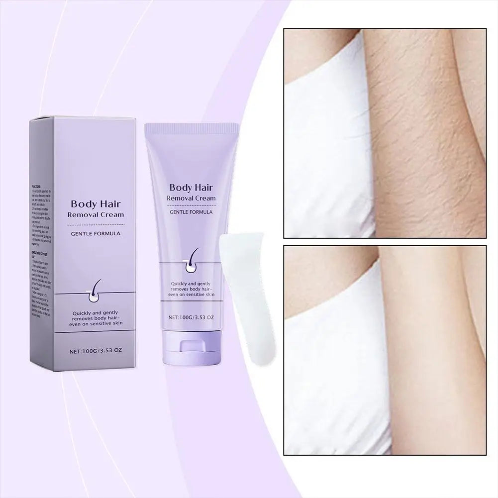 Hair removal cream eliminates hair on the legs arms and armpits Inhibitors prevent regeneration Gentle Body Hair Removal Cream