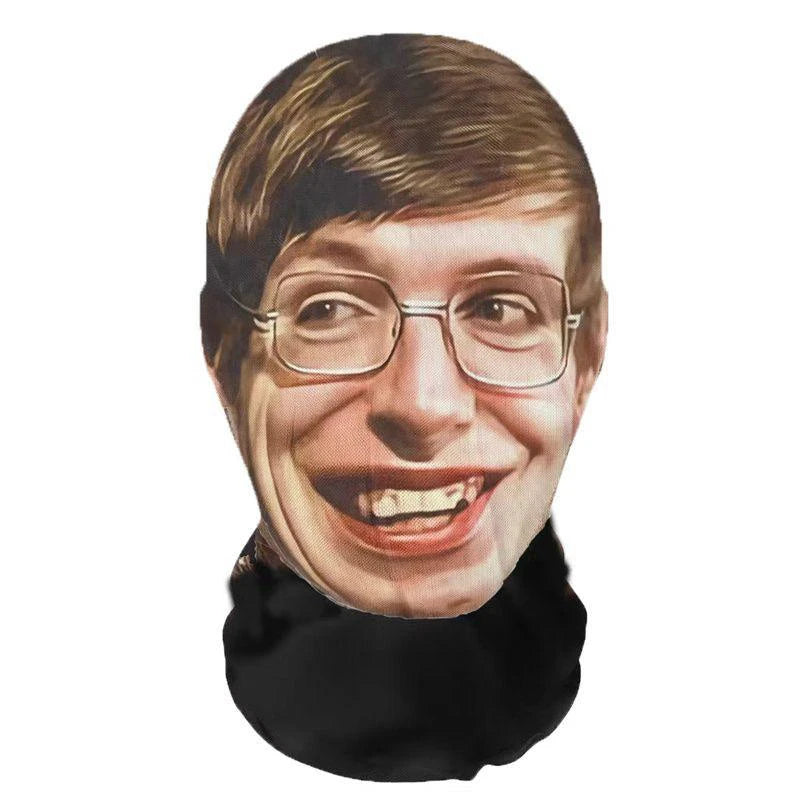 New 3D Printed Kanye Mask Elastic Mesh Full Face Mask Cosplay Headwear For Men Women  Party Simulation Fashion Hat Headgear