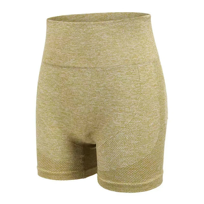 1PC Women High Waisted Yoga Shorts Fashionable and Sexy Running Fitness Pants Solid Color Yoga Leggings