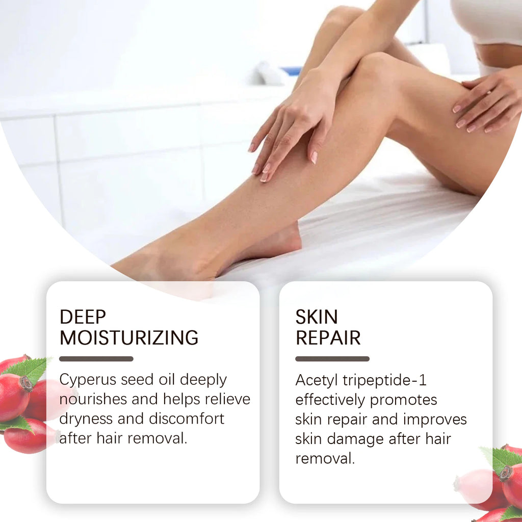 Pure Cyperus Rotundus Oil for Hair Removal Reducing Armpit Legs Arms Body Hair Inhibitor Smooth Body Skin Hair Removal Oil 60ml