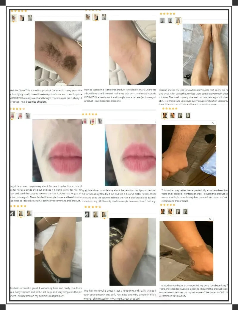 2 Minutes Quick Hair Removal Spray Painless Hair Growth Inhibitor Arms Arms Legs Permanent Hair Removal for Men Women 2025