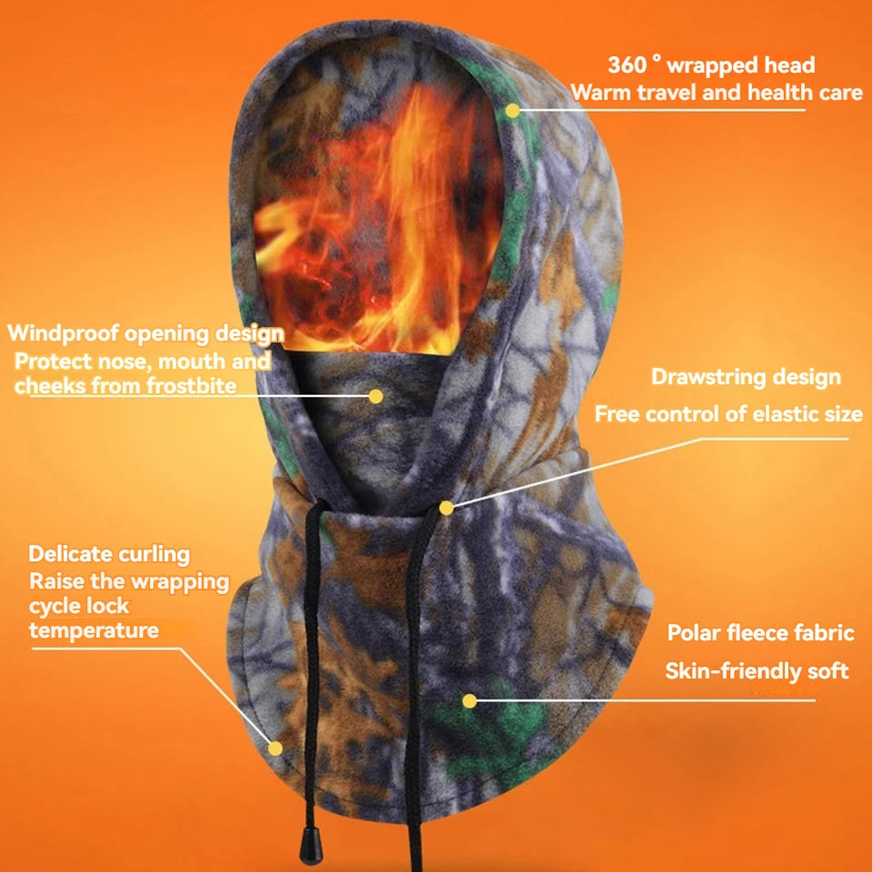 KoKossi Polar Fleece Winter Warm Face Mask Windproof Balaclava Neck Warmer Sport Ski Mask Motorcycle Cycling Hat For Men Women