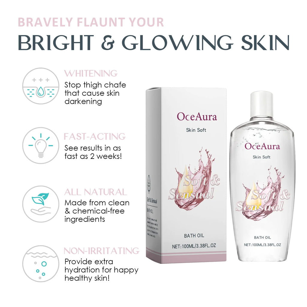 OceAura Body Moisturizing Oil 3.38 Oz Deep Care Skincare for Dry Skin Autumn Winter Moisturizes And Brightens the Skin