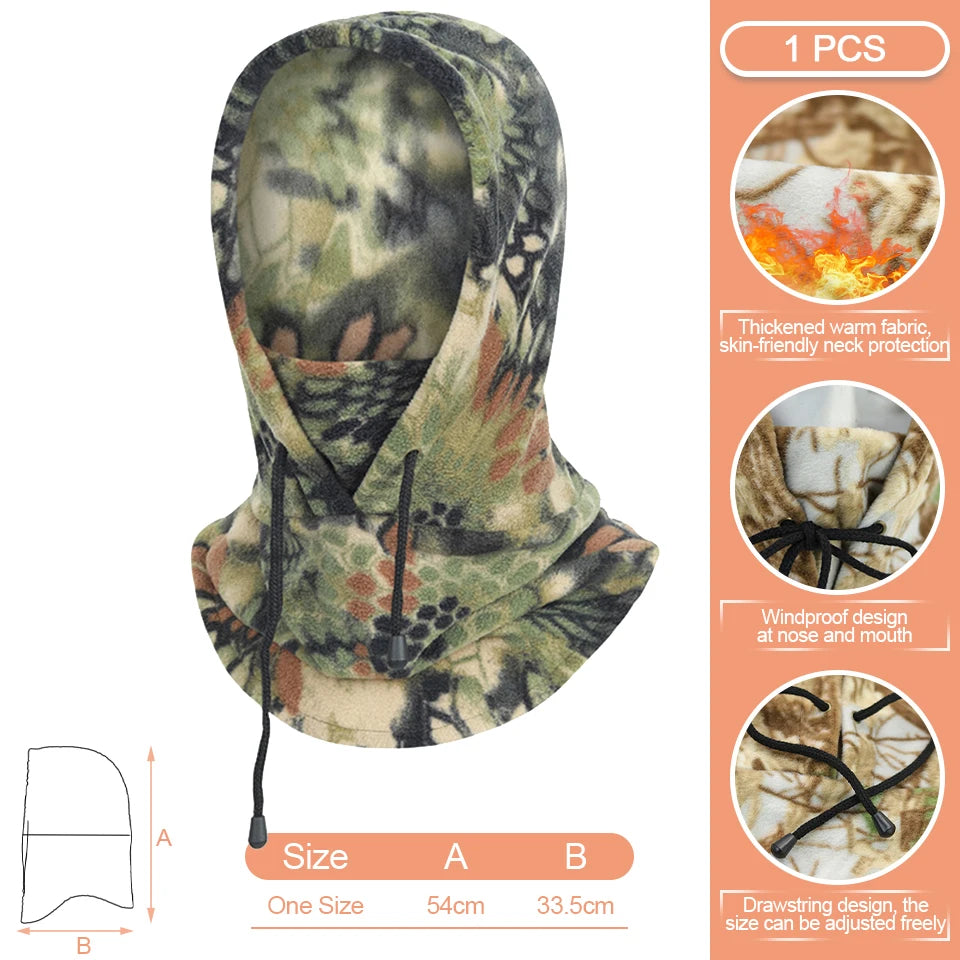 KoKossi Polar Fleece Winter Warm Face Mask Windproof Balaclava Neck Warmer Sport Ski Mask Motorcycle Cycling Hat For Men Women