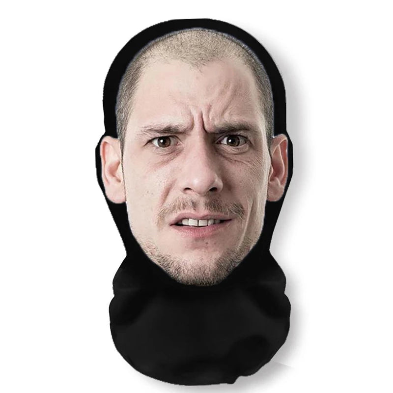 New 3D Printed Kanye Mask Elastic Mesh Full Face Mask Cosplay Headwear For Men Women  Party Simulation Fashion Hat Headgear