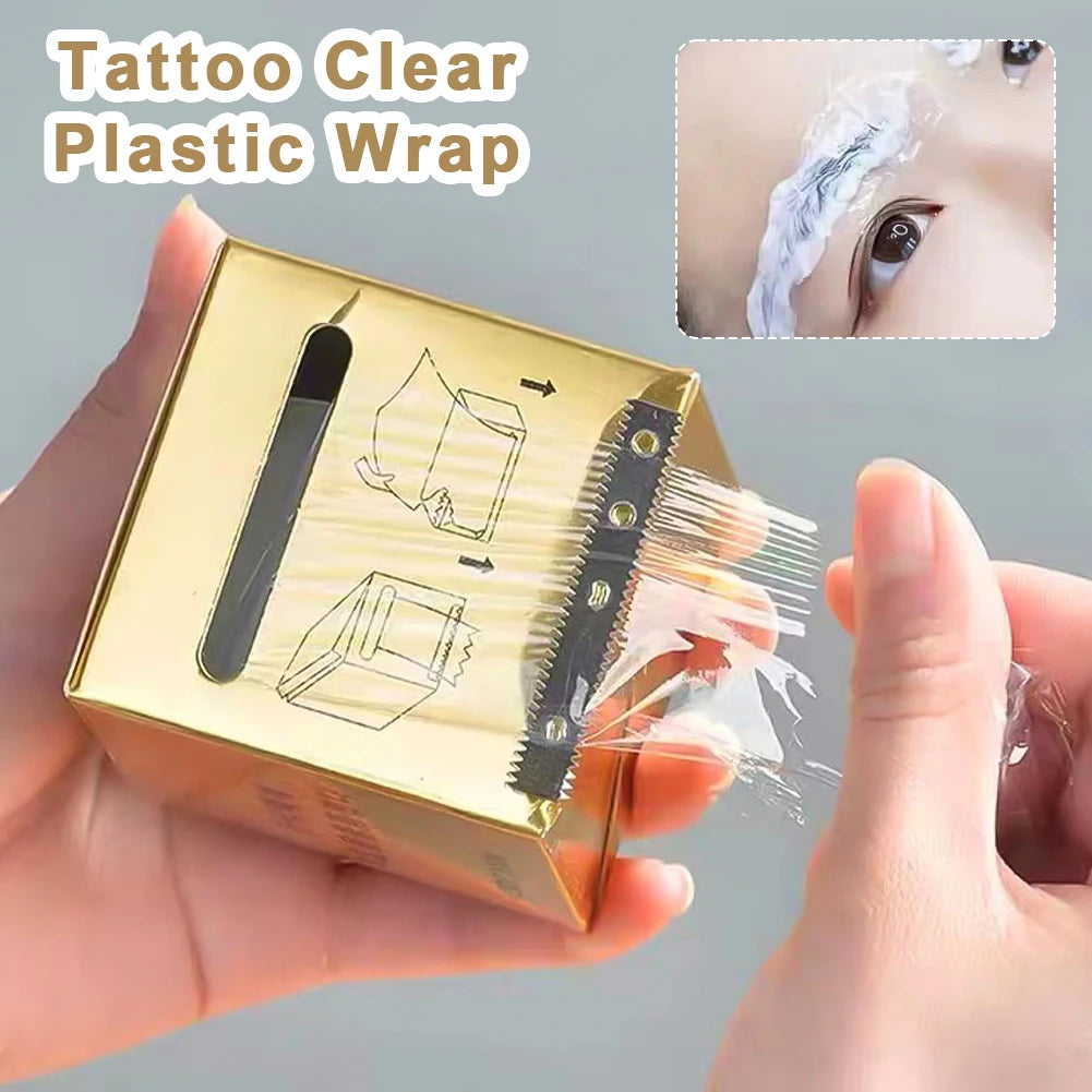 1 Roll 200M Tattoo Clear Plastic Wrap Preservative Microblading Film for Permanent Makeup Eyebrow Tattoo Accessories Beauty Tool