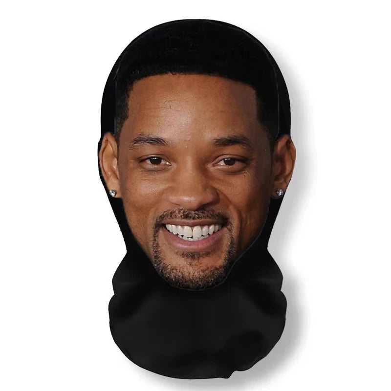 New 3D Printed Kanye Mask Elastic Mesh Full Face Mask Cosplay Headwear For Men Women  Party Simulation Fashion Hat Headgear