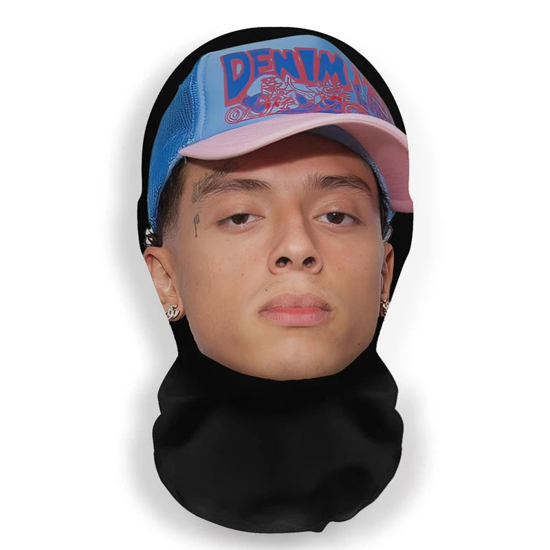 New 3D Printed Kanye Mask Elastic Mesh Full Face Mask Cosplay Headwear For Men Women  Party Simulation Fashion Hat Headgear