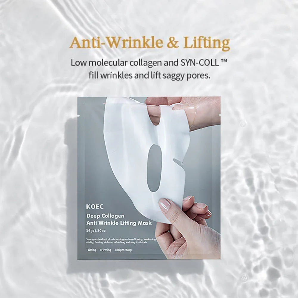 KOEC Collagen Face Mask Shrink Pores Deep Hydrating Overnight Mask Moisturizing Refreshing Brightening Face Skin Care