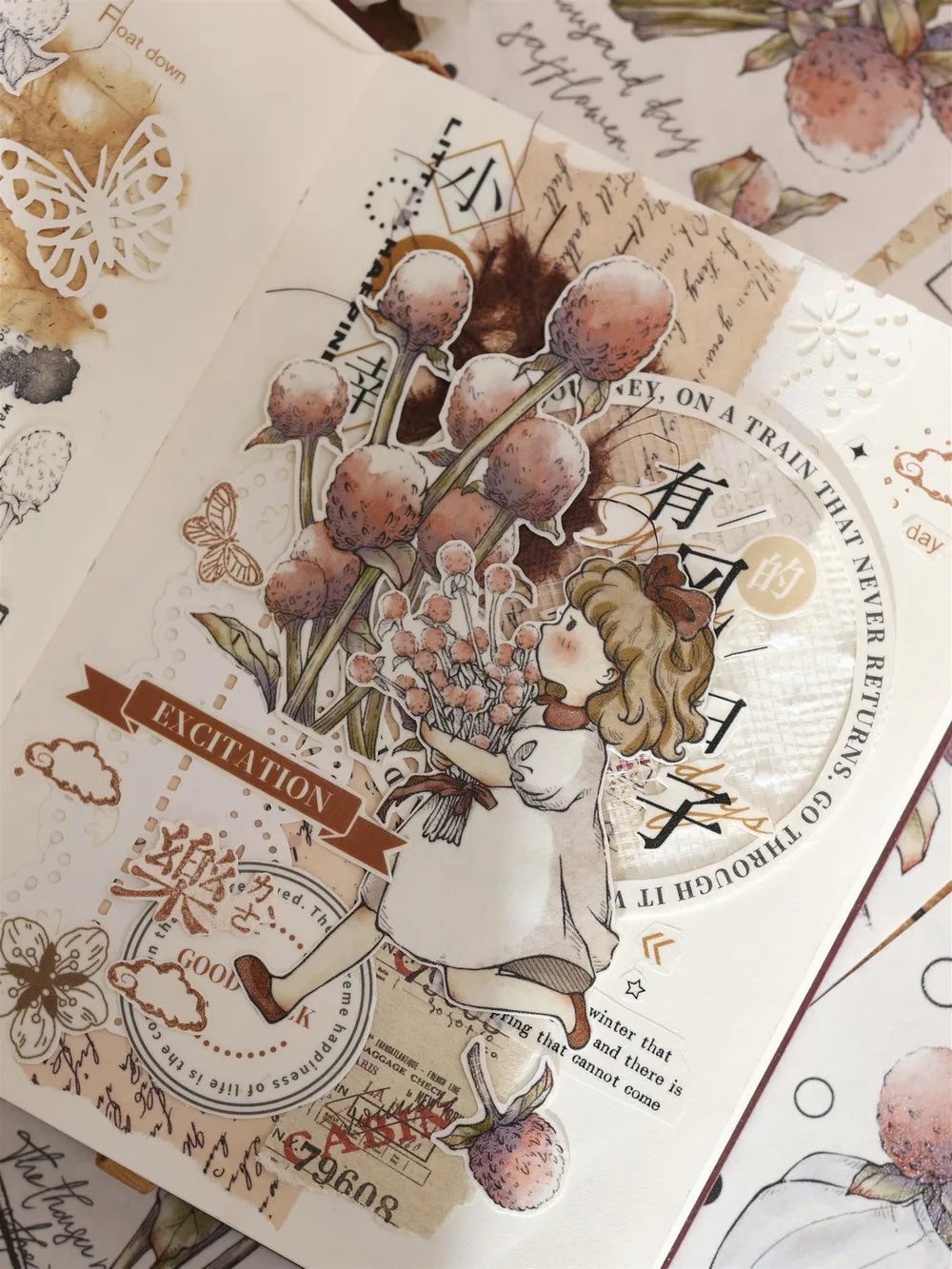 Under The Moonlight Light Retro Rose Washi Masking PET Tape