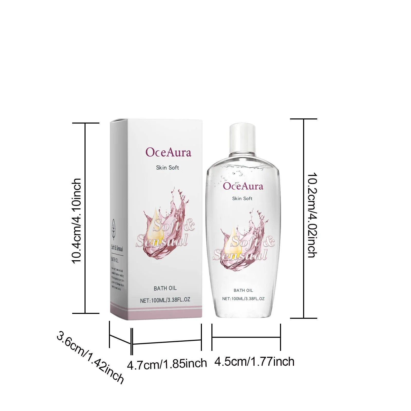 OceAura Body Moisturizing Oil 3.38 Oz Deep Care Skincare for Dry Skin Autumn Winter Moisturizes And Brightens the Skin