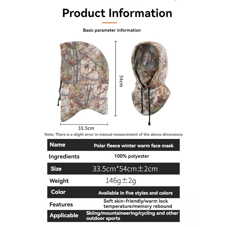 KoKossi Polar Fleece Winter Warm Face Mask Windproof Balaclava Neck Warmer Sport Ski Mask Motorcycle Cycling Hat For Men Women