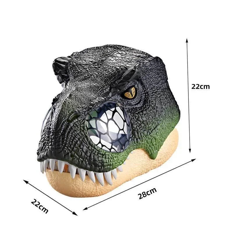 Halloween 2025 Funny Dinosaur Mask Dino Mask Moving Jaw Halloween Mask Dinosaur Head Face Mask Movable Mouth Party Cosplay Props