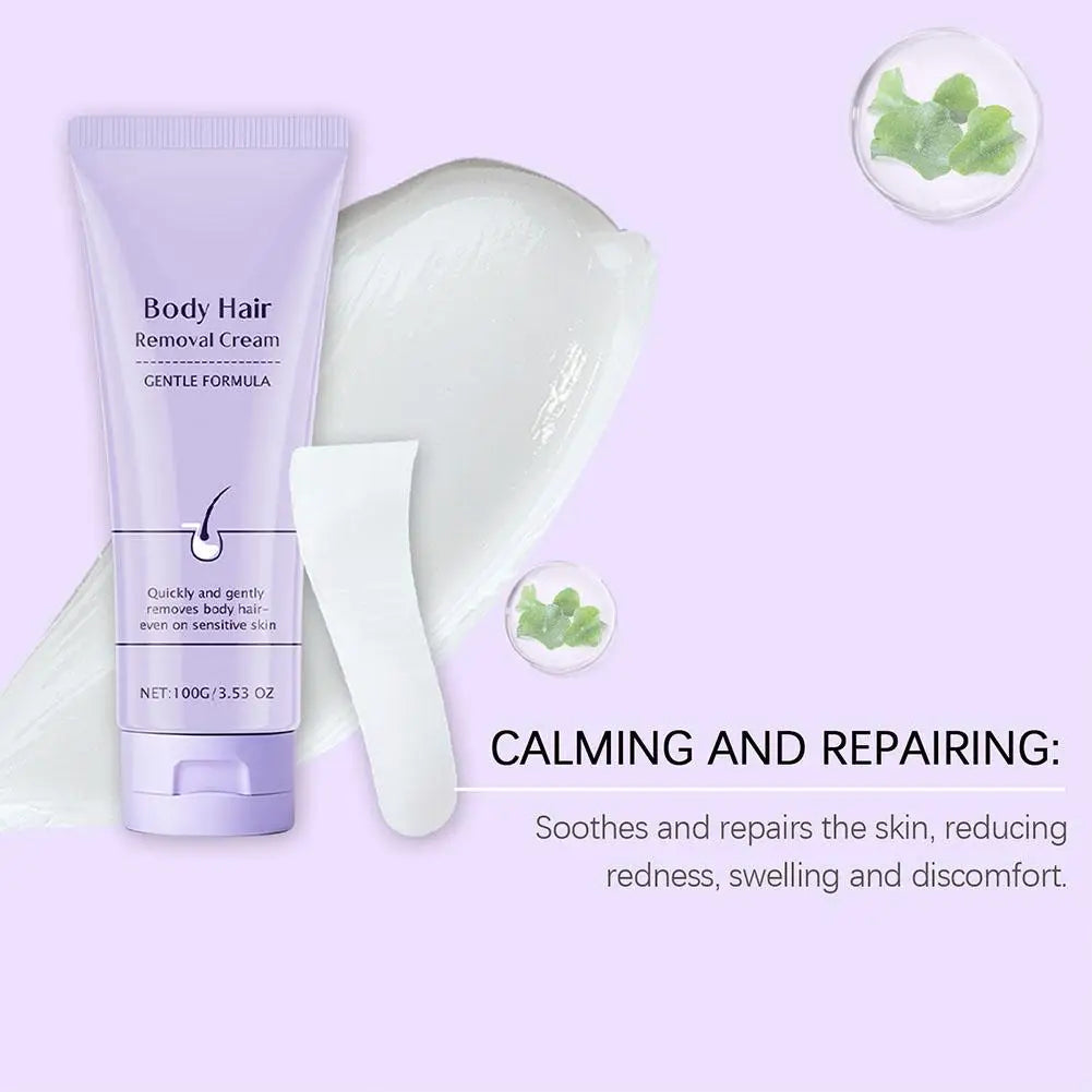 Hair removal cream eliminates hair on the legs arms and armpits Inhibitors prevent regeneration Gentle Body Hair Removal Cream