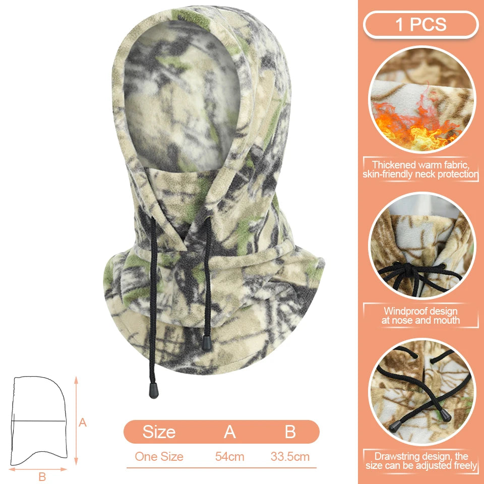 KoKossi Polar Fleece Winter Warm Face Mask Windproof Balaclava Neck Warmer Sport Ski Mask Motorcycle Cycling Hat For Men Women