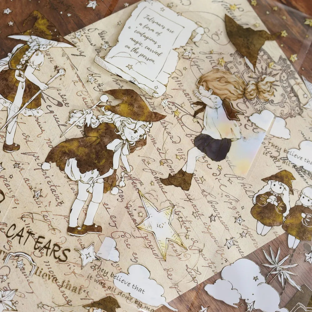 Under The Moonlight Light Retro Rose Washi Masking PET Tape