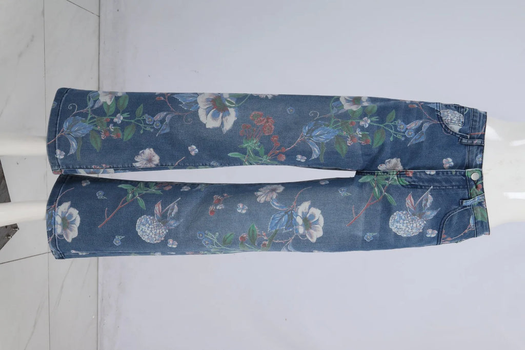 Women Denim Gym Workout Trousers High Waist Trousers Fitness Workout Wear Scrunch Bum Tights Wide Leg Pants Спортивные Штаны