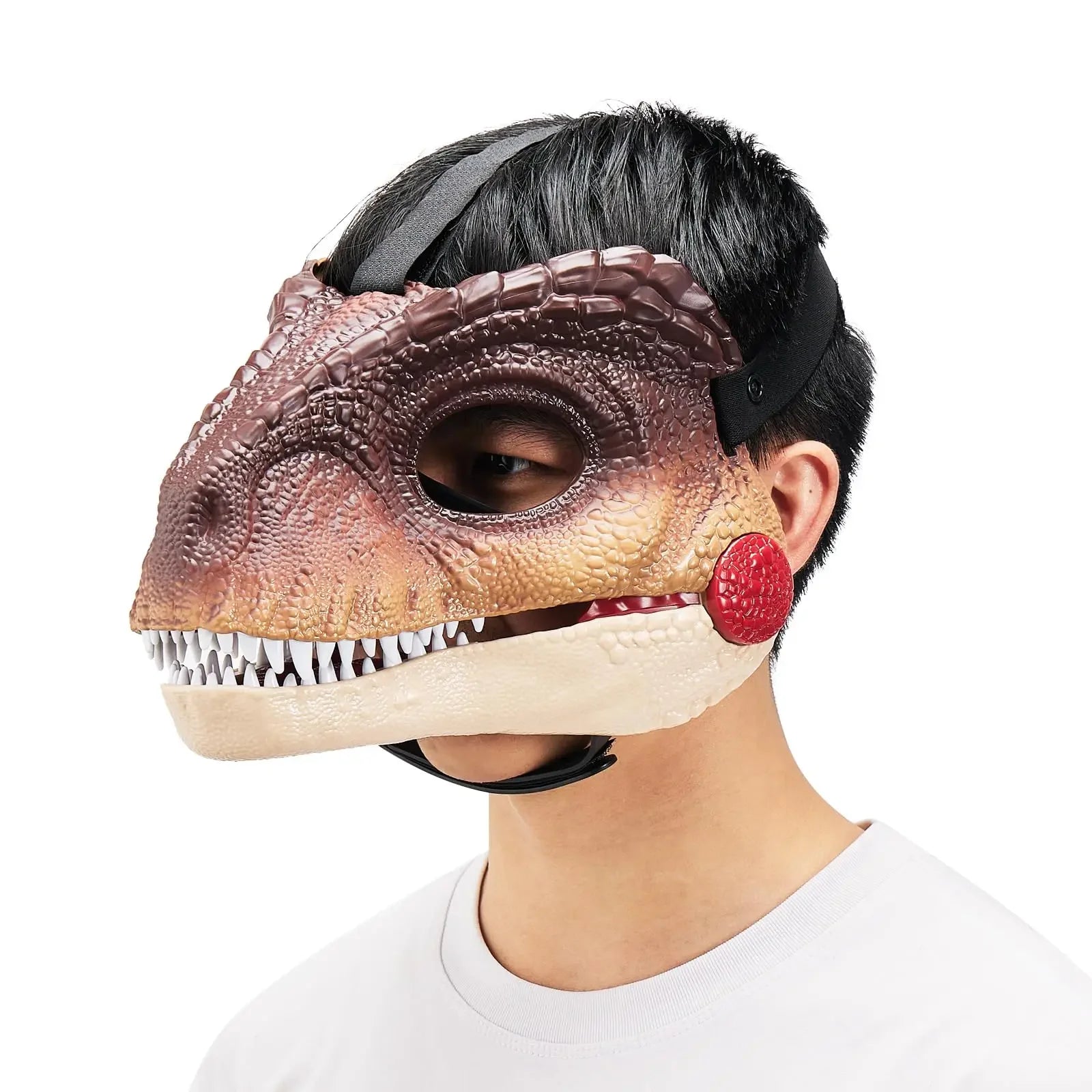 Halloween 2025 Funny Dinosaur Mask Dino Mask Moving Jaw Halloween Mask Dinosaur Head Face Mask Movable Mouth Party Cosplay Props